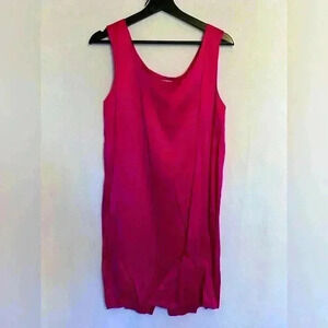 Vintage 80’s Mary Jo Bruno Barbie Pink Silk Sheath Dress Size Small